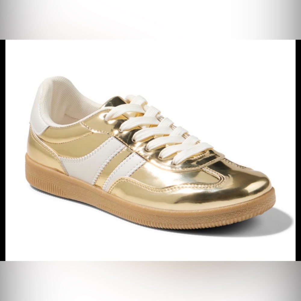 Madden Girl Kory Gold Metallic Sneakers